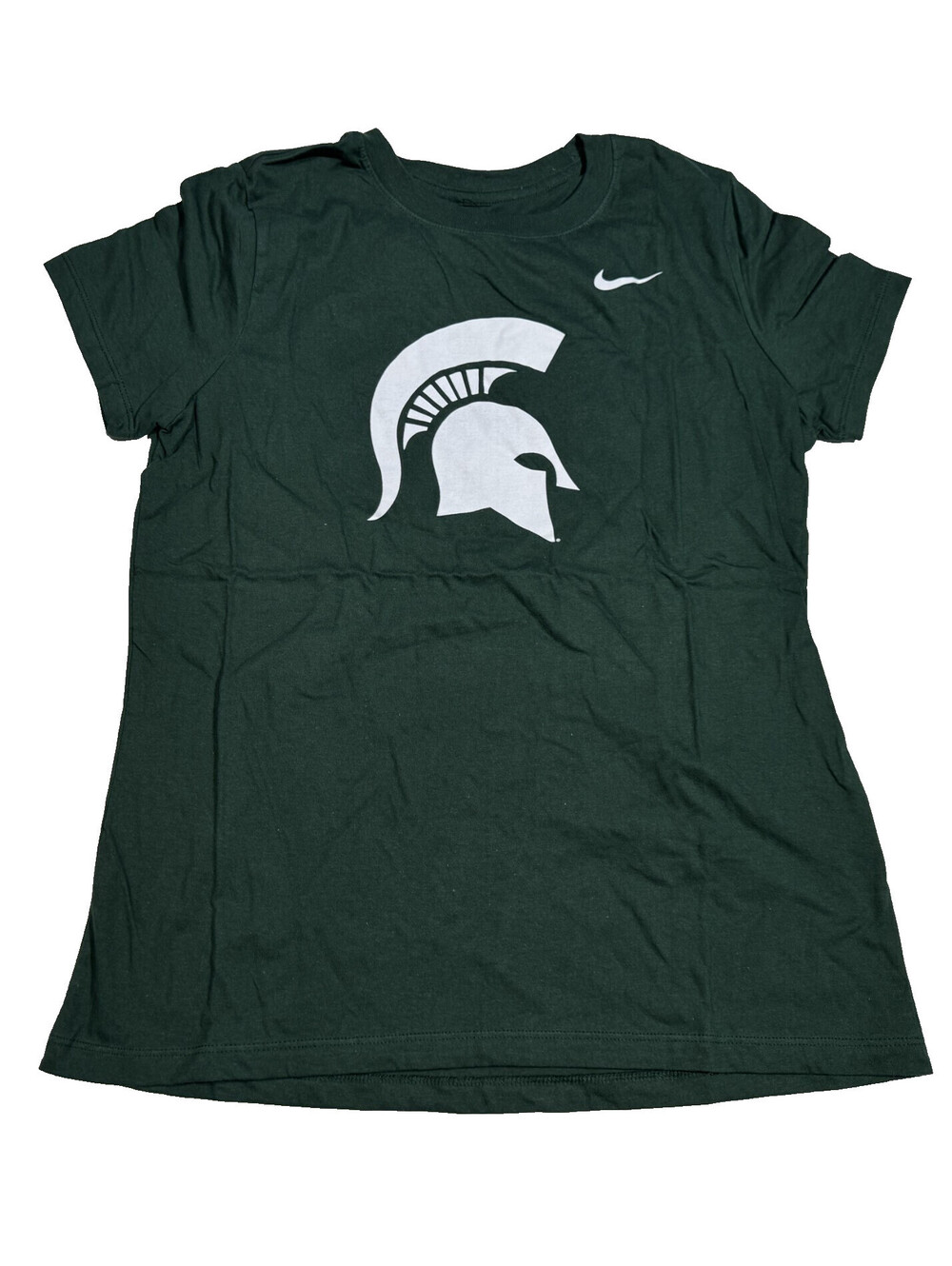 Nike Tee Michigan State Spartans Green T Shirt 100% Cotton Womens M NWT